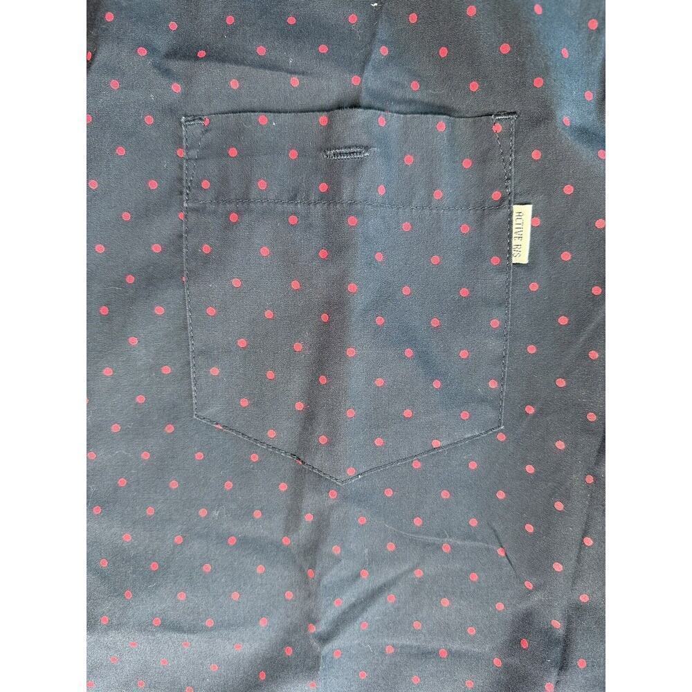 Active Ride‎ Shop Button Down Shirt Size Large Men's Short Sleeve Blue Polka Dot - Picture 5 of 8